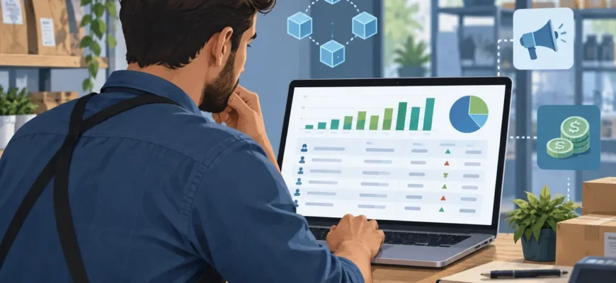 Pessoa analisa indicadores agregados de pagamentos em cripto em uma planilha sem dados pessoais visíveis