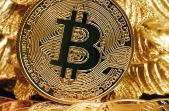 a bitcoin sitting on top of a pile of gold coins